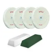4 Pack Polishing Wheel for Bench Grinder Buffing Wheel 6 inch White Cotton (5...