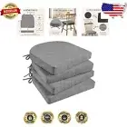 Stylish Memory Foam Dining Chair Cushions - Secure Ties & Medium-Firm Comfort