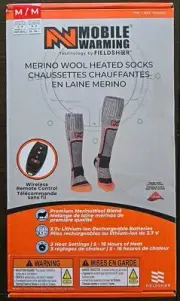 NEW Mobile Warming Merino Wool Heated Socks Unisex M with Wireless Remote