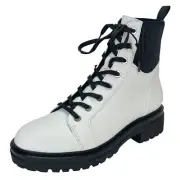 Kenneth Cole New York Womens Ankle Boots 8M Rhode Lite Lace Up Leather