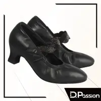 在飛比找momo購物網優惠-【D.Passion x 美佳莉舞鞋】45013 黑羊皮 1