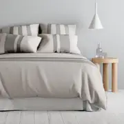 Sheridan Penke Quilt Cover Set in Gravel Size: Super King Cotton