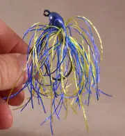 Bass, Fishing Lure/ DR Custom Flipping Jig 1/2 oz. Blue / Corn Gold