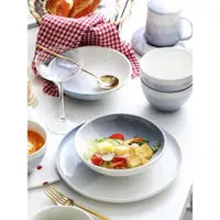 在飛比找ETMall東森購物網優惠-北歐陶瓷碗盤家用網紅ins風餐具盤子湯碗碟套裝米飯碗水果沙拉