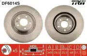 Brake disc TRW DF6014S for AUDI Q5 (8RB) 3.2 2008-2012