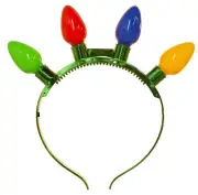 Christmas Jumbo Light Up Headband Lighted Big Light Bulbs Flashing Holiday Blink