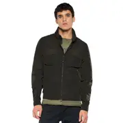 Replay Mens Casual Jacket Zipped Garment-Dyed Black