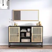 Sideboard Black 105x30x65 cm Engineered Wood Dining Storage