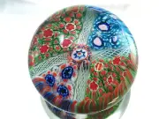 M Design Art Handcraft Rainbow Mix Millefiori Art Glass Paperweight PW-1125