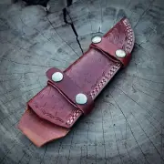 Brown ENGRAVED Leather Fixed Blade Knife Sheath Knife Holster Scout Sheath X651
