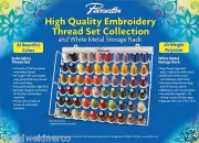 Brother ETKS63 Genuine 63 Spool Embroidery Thread Set With White Metal Rack