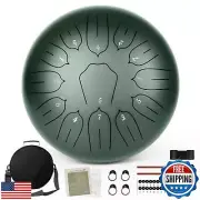 Steel Tongue Drum, 12 Inch 13 Notes Rain Drum for Outside, Hand Pan Drum with