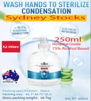 3×250ml ANTI-BACTERIAL 75% ALCOHOL KILL 99.9% GERMS Hand Sanitiser Sanitizer GEL