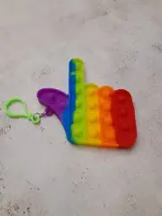 Random Hand Pop It Fidget Toy Keyring gift