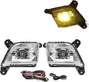 Front Bumper Led Fog Light Compatible With Silverado 2019 2020(Yellow)