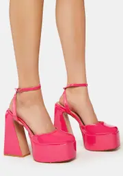 [SIMMI] Pink Adley Platform Block Heels