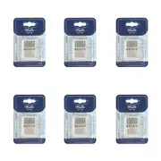 6x 5pc Malli Sewing Steel/Plastic Sewing Machine Needles Silver Assorted Sizes