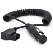 Monitor Power Cable D-tap to XLR 4Pin Female Power Cord for DSLR Camera Monitor