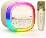 Kids Karaoke Machine, Portable Bluetooth Speaker with Wireless Microphone, Chris