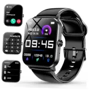 Smart Watch, 1.85" Smartwatch for Men Women (Answer/Make Call), Heart Black
