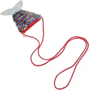 [LIFKOME] Glamorous Mermaid Sequin Coin Purse Crossbody Bag for Boys and Girls Parties Multicolored Mermaid Tail Baby Girl