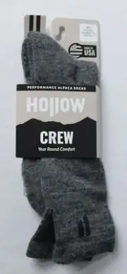Hollow Unisex Performance Alpaca Crew Socks LL7 Grey Medium (8-10) NWT