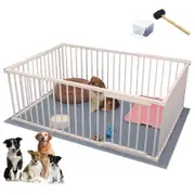 OZNALA Dog Playpen Enclosure Portable Panel Pet Playpen Fold Puppy Exercise Play Fence 10Panels