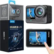 [AKASO] Brave 8 Lite Sports Camera 4K60FPS 20MP WiFi Waterproof Camera with SuperSmooth Stabilization, Touch Screen, 150° Wide Angle, Waterproof up to 60M, Slo-mo 8X, 4X Zoom, 2 x 1550mAh Batteries