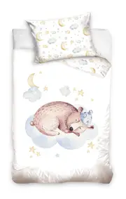 Baby Forest Deer Cotton Quilt Cover Set for Cot or Toddler Bed