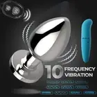 Metal Vibrating Butt Plug Anal Rechargeable Vibrating Prostate Massager Sex Toys