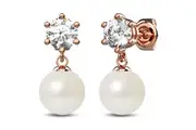 Margaux Drop Earrings Embellished with SWAROVSKI crystals and Pearls