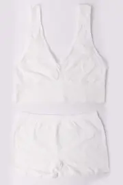White Seamless Lingerie Set