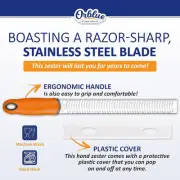 Lemon Zester & Cheese Grater - Premium Citrus Zester, Kitchen Grater for Parm...