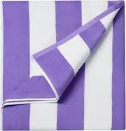 Bornbay Large Beach Towel Oversized - 40"X70" Big Cute Beach Towel, Extra Large Thick Purple Beach Towels, XL Wide Fluffy Beach Towel Oversize,Giant Stripe Cotton Pool Towel for Adults