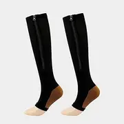 [N\\A] Unisex Zipper Sports Compression Stockings, Compression Socks Amazon Stretch Stockings, Decompression Support Hosiery