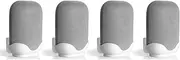 Wall Mount for Google Nest Audio Bracket Holder, in-Built Cable Management System & Easy Installation Speaker Holder Shelf Stand - Elegant & Durable Space Saving Accessory (White, 4 Pack)