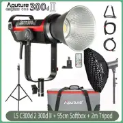 Aputure LS C300d 2 300d II COB LED Video Light Lamp + 95cm Softbox + 2m Tripod