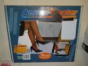 AMAZE-HEATER Under Desk 100w Radiant Space Heater White Slim Profile Quiet New