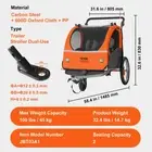 Double Seat Bike Trailer for Toddlers and Kids 45 kg Load Stroller Carrier