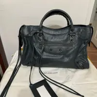 在飛比找PopChill優惠-[二手] 巴黎世家 Balenciaga機車包 墨綠色 ci