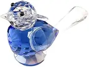 4 Color Crystal Cute Birds Figurines Ornament Glass Animal Paperweight Collection Home Table Decoration Kids Favor Gift (Color : Blue)