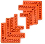 Positioning Squares, Woodworking Tool, Positioning Metric Marking Gauge, 90 Degree Corner Clamp Angle Ruler,Carpentry Squares for Picture Frames, Boxes, Cabinets or Drawers, Set of 8 (3" 4"）