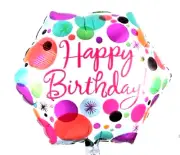 Balloon 18" Happy Birthday Colors Mylar Foil Balloon Party Decoration