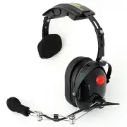 Rugged Over The Head Single Side Two Way Radio Headset Racing Communications