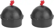 Pool Chalk Holder, Cue Tips Chalk Holder, Rubber 2 Pcs/Set Snooker Chalk Holder, Billiard Cue Chalk Holder, for Billiards Supplies Cue Sports Accessories(Black)
