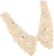 [SAFIGLE] Pearl Collar Overlay Detachable Ruffle Collar Attachment for Women's Outfits