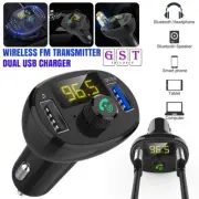 Handsfree FM Transmitter Wireless Bluetooth Car Kit MP3 Adapter USB Charger AU