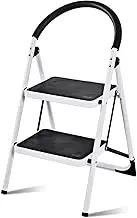 Giantex 2 Step Ladder Folding Step Stool Platform Home Kitchen Tool Multiuse Stepladder w/Sturdy Frame Rubber Hand Grip Anti-Slip Pedal Lightweight Portable Ladder 330Lbs Capacity