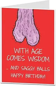 Birthday Cards For Him Funny Rude Adult Theme Perfect For 40th 50th 60th Blank Inside For Your Own Personal Offensive Message