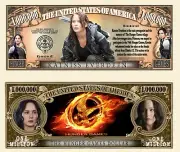 OUR KATNISS EVERDEEN HUNGER GAMES MILLION DOLLAR BILL (25 Bills)